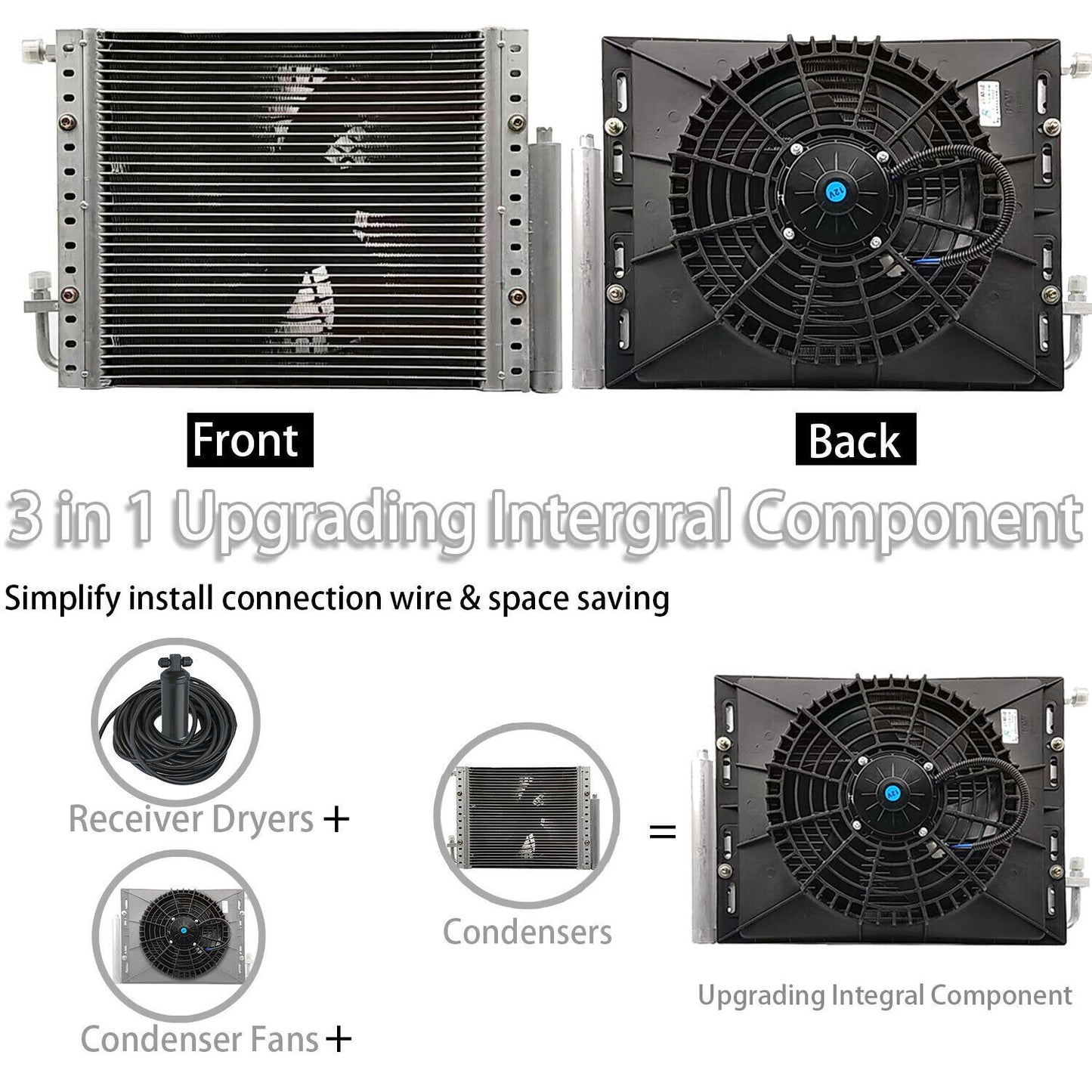 12V Universal Electric Under Dash Air Conditioning A/C Evaporator Kit For Car